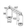 Modular Medard Track 48V Adjustable 42 2x LED | Track lighting fixture fixture