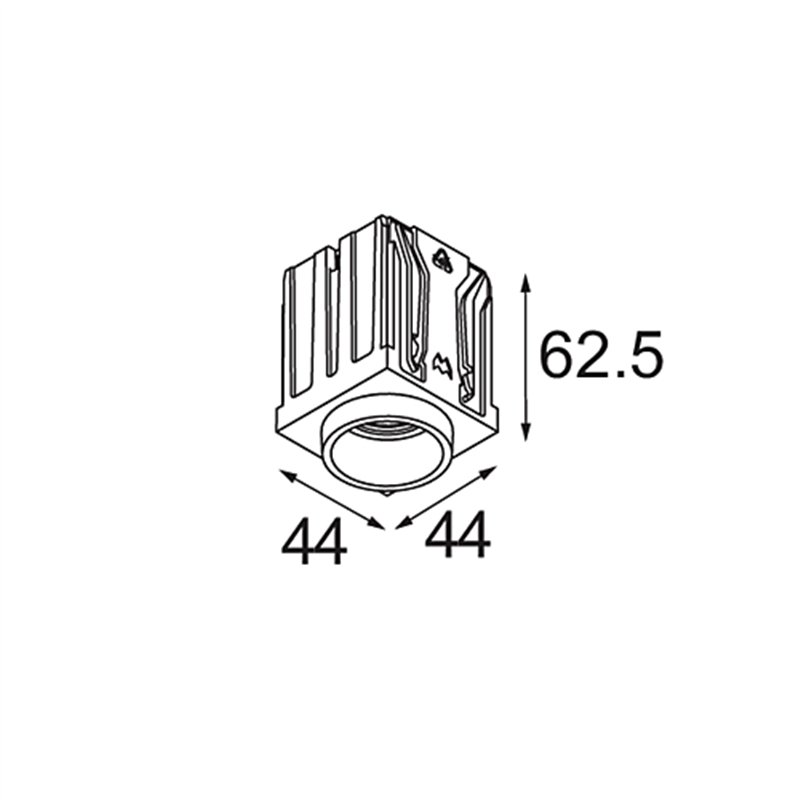 Modular Qbini Round Out 1x IP55 LED DE | Spot-encastré