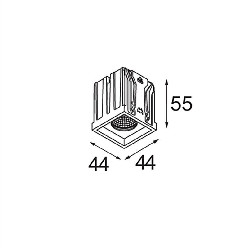 Modular Qbini Square In 1x IP55 LED DE | Spot encastré