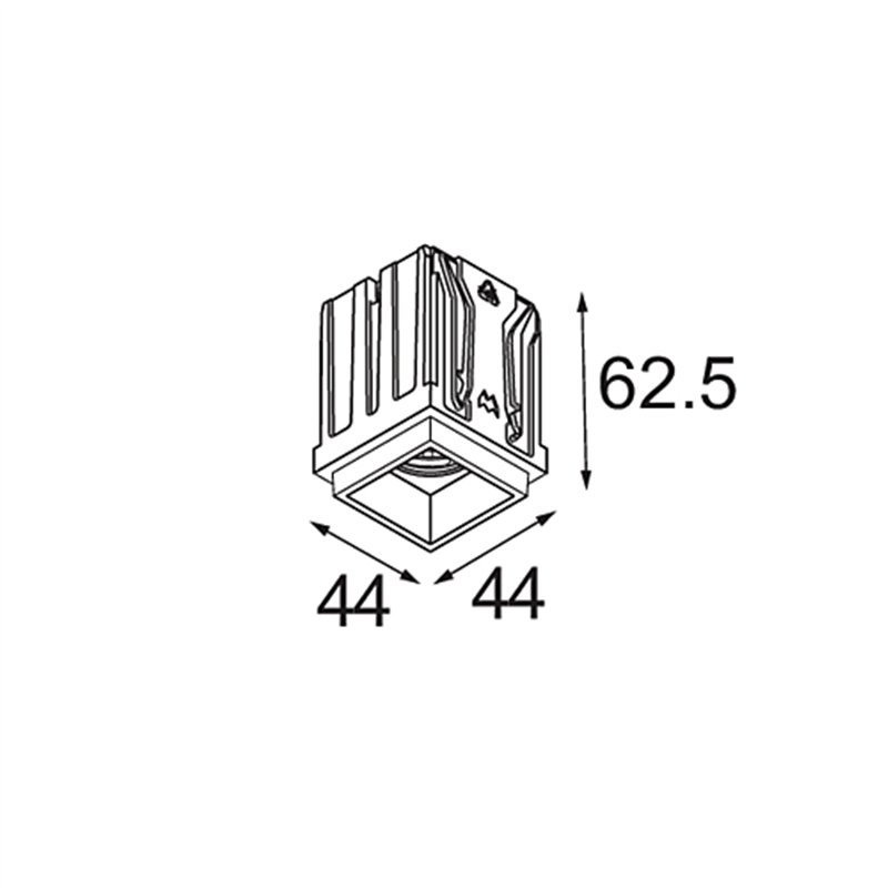 Modular Qbini Square Out 1x IP55 LED DE | Spot encastré