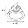 Modular Smart Cake Recessed Adjustable 115 1x LED DE | Recessed spot