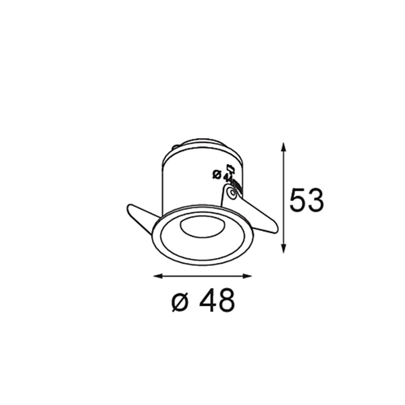 Modular Smart Cake Recessed 48 1x HO IP55 LED DE | Inbouwspot
