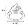 Modular Smart Kup Recessed Adjustable 115 1x LED DE | Recessed spot