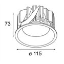 Modular Smart Lotis Recessed 115 1x IP54 Diffuse LED DE | Inbouwspot