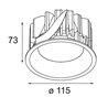 Modular Smart Lotis Recessed 115 1x IP54 LED DE | Spot encastré