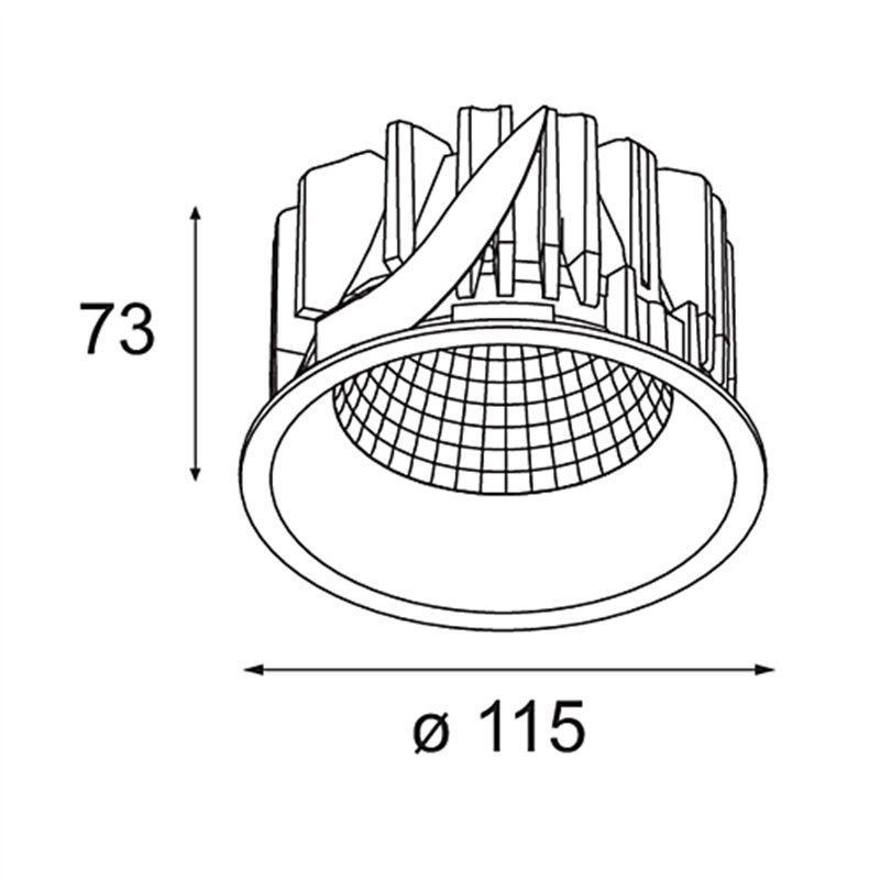 Modular Smart Lotis Recessed 115 1x LED DE | Spot encastré