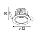 Modular Smart Lotis Recessed Adjustable 82 1x LED DE | Inbouwspot