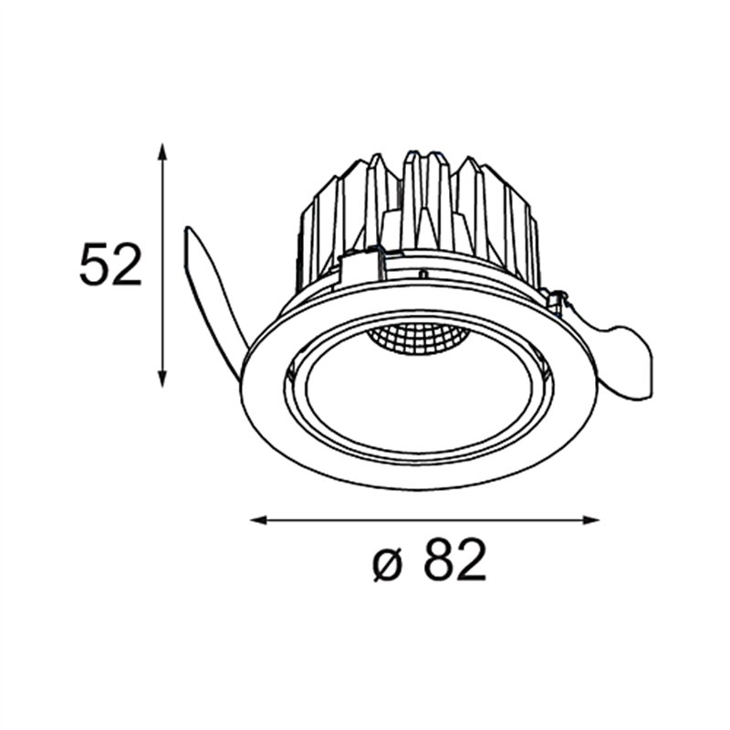 Modular Smart Lotis Recessed Adjustable 82 1x LED DE | Recessed spot