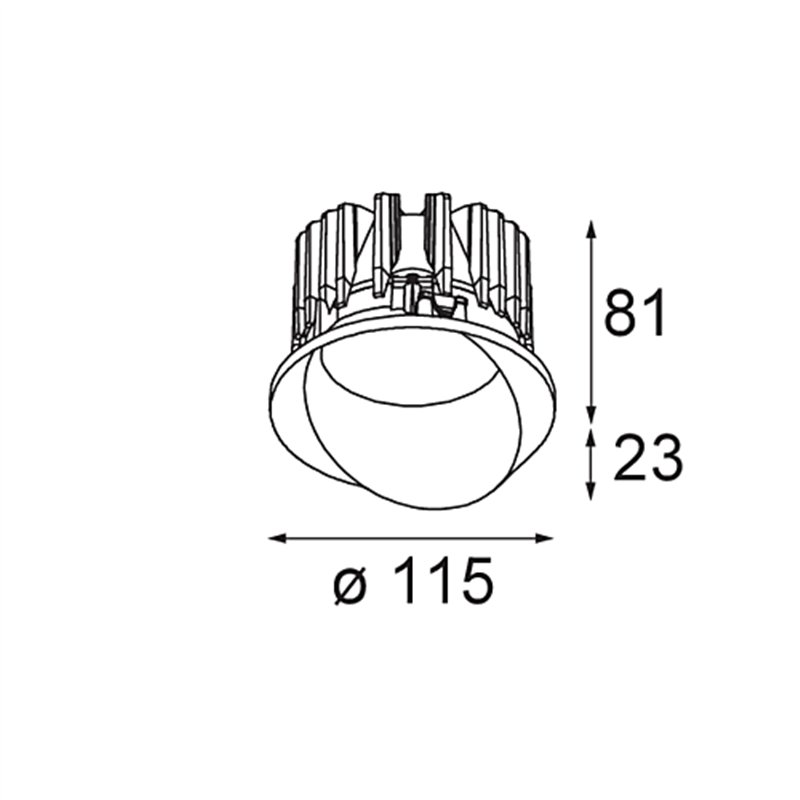Modular Wink Recessed 115 1x IP54 LED DE | Inbouwspot