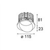 Modular Wink Recessed 115 1x IP54 LED DE | Spot encastré