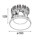Modular Smart Kup Recessed 160 1x IP55 Diffuse LED DE | Inbouwspot