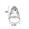 Modular Tetrix Straight Recessed 62 1x IP55 LED DE | Recessed spot