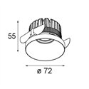 Modular Kup Recessed 72 1x IP55 LED DE | Inbouwspot