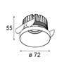 Modular Kup Recessed 72 1x IP55 LED DE | Recessed spot