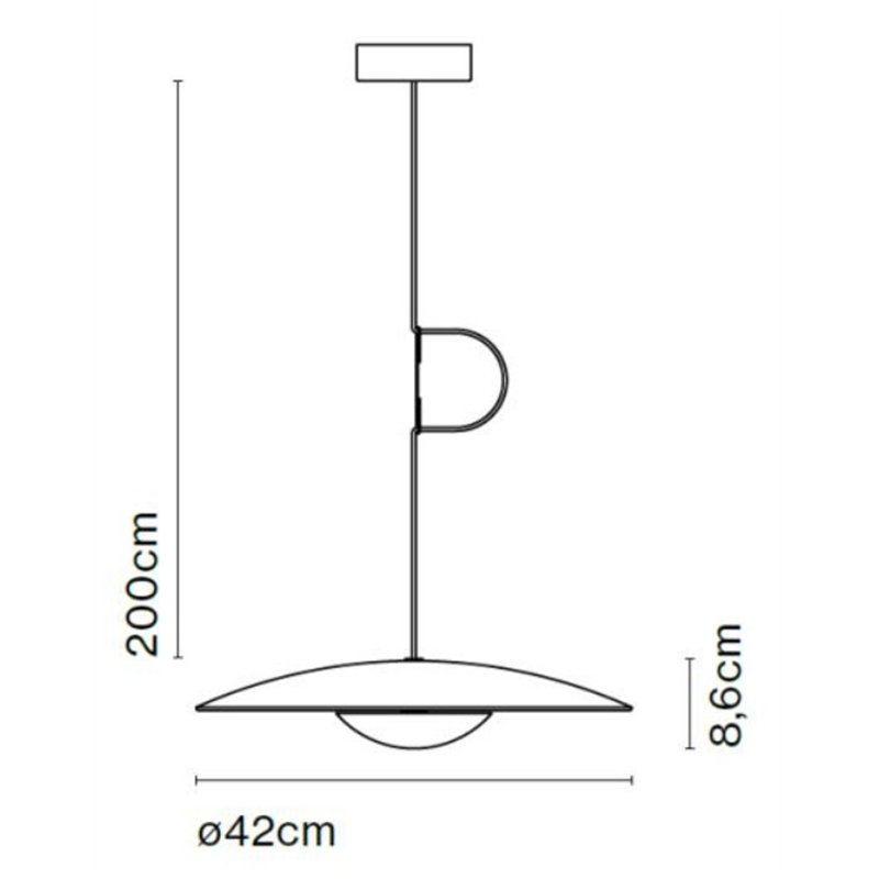 Marset Ginger 42 Oak - White | Suspension lamp - Outlet