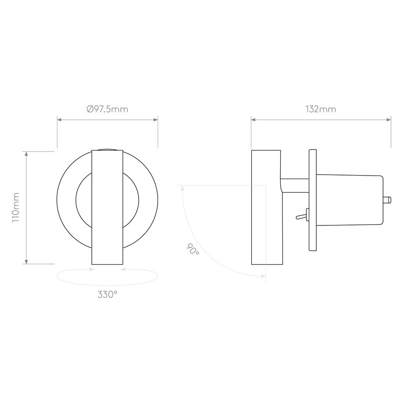 Astro Enna Recess Switched LED | Wall lamp