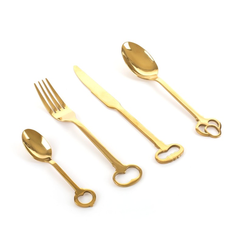 SELETTI Keytlery Ensemble de 24 couverts d'or