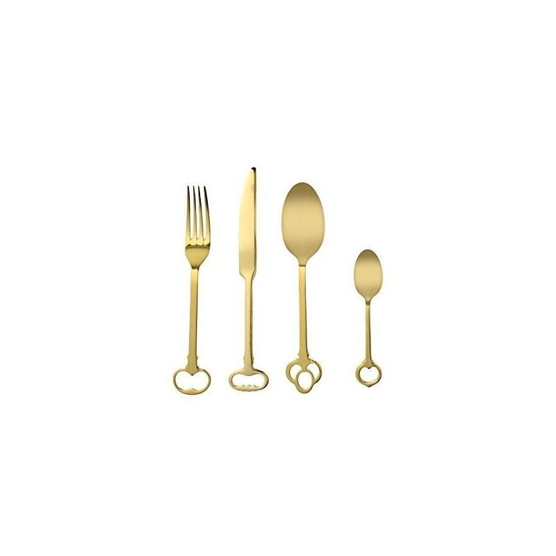SELETTI Keytlery Ensemble de 24 couverts d'or
