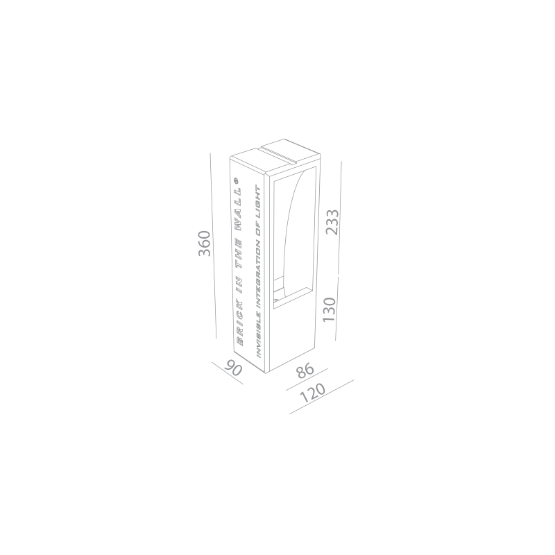 BRICK IN THE WALL Small IP20 LED 500 lm remote driver WARMDIM