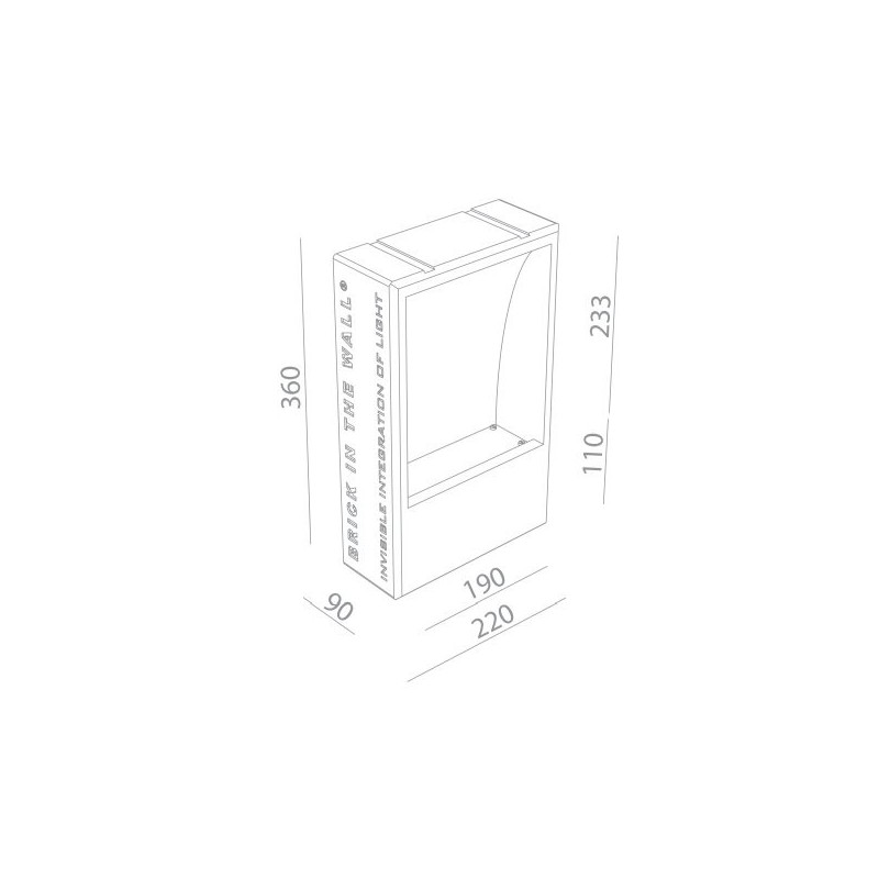 BRICK IN THE WALL Normall IP20 LED 900LM 230VAC WARMDIM