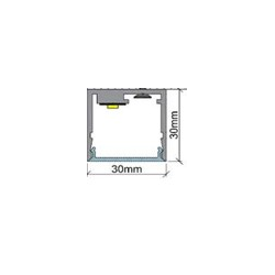 Opbouw Lichtlijn C30 Profile mm LED 1950L/m Black finish (L.2000 mm)