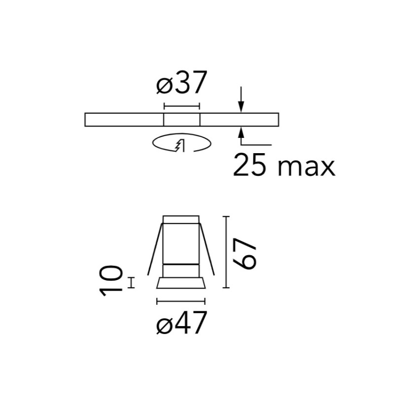 Flos Bon Jour Ø 45 | Recessed spot
