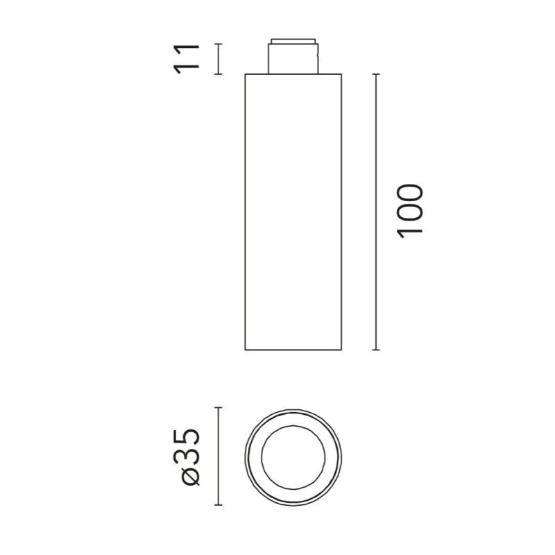 Flos C1 Mono Spot Ceiling Large Ø 35 | Plafondlamp