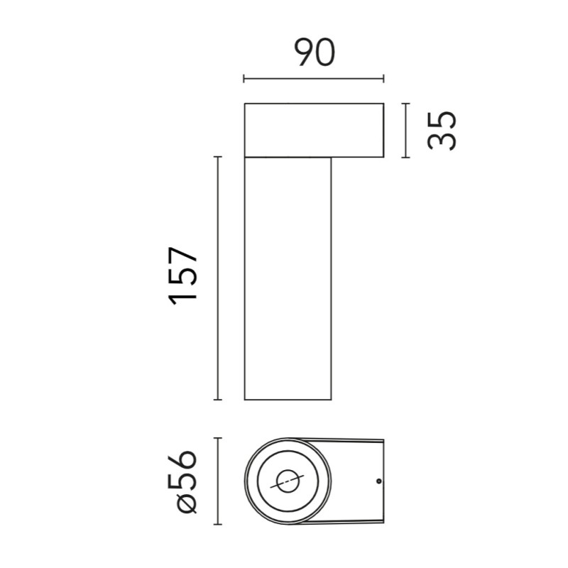 Flos C1 Mono Spot Wall Large Ø 56 | Wandlamp