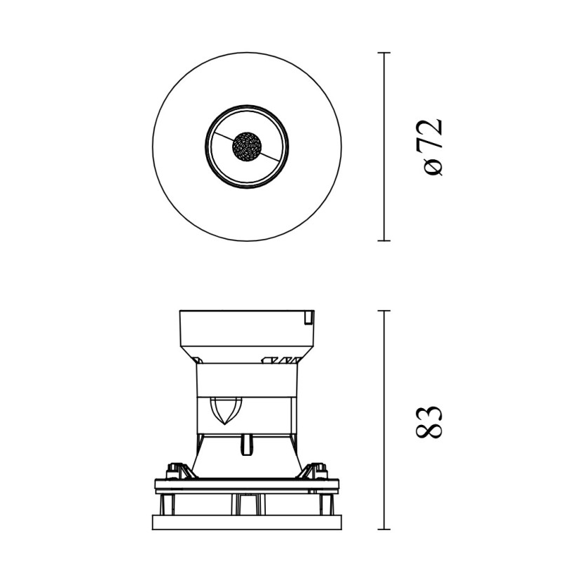 Flos Eclectic 70 Fixed Flat | Recessed spot