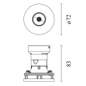 Flos Eclectic 70 Fixed Soft | Inbouwspot