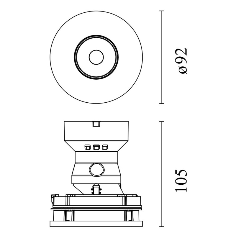 Flos Eclectic Ø90 Dim To Warm. Adjustable Soft | Einbauspot