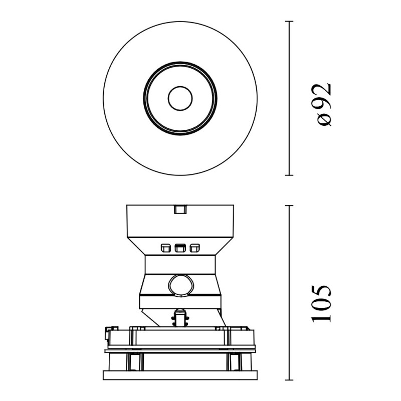Flos Eclectic Ø90 Dim To Warm. Adjustable Cone | Inbouwspot