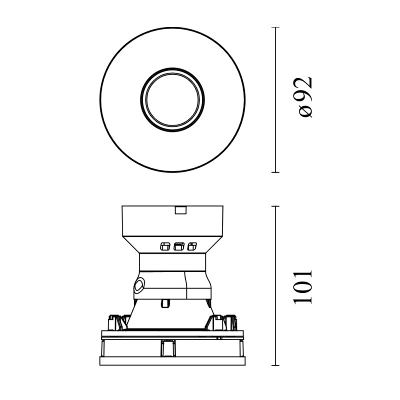 Flos Eclectic 90 Fixed Soft Power LED | Recessed spot