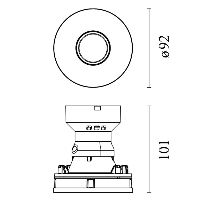 Flos Eclectic 90 Fixed Flat LED Array | Recessed spot