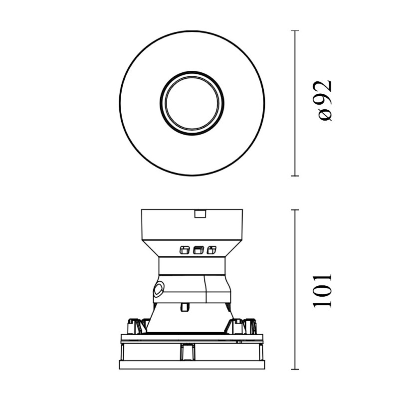Flos Eclectic Ø90 Dim To Warm. Fixed Flat | Einbauspot