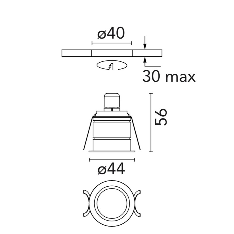 Flos G-O Amber Light | Inbouwspot