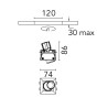 Flos Johnny 80 No Trim 1L Square | Einbauspot