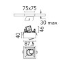Flos Johnny 80 Semi-Recessed 1L Square | Einbauspot