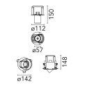 Flos Johnny 120 Light Source | Inbouwspot