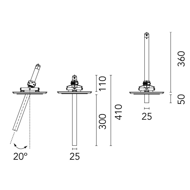 Flos Junco 400 mm | Recessed spot