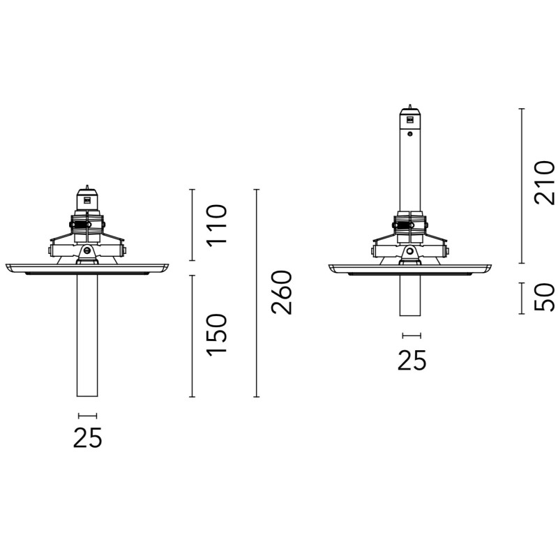 Flos Junco 250 mm | Einbauspot