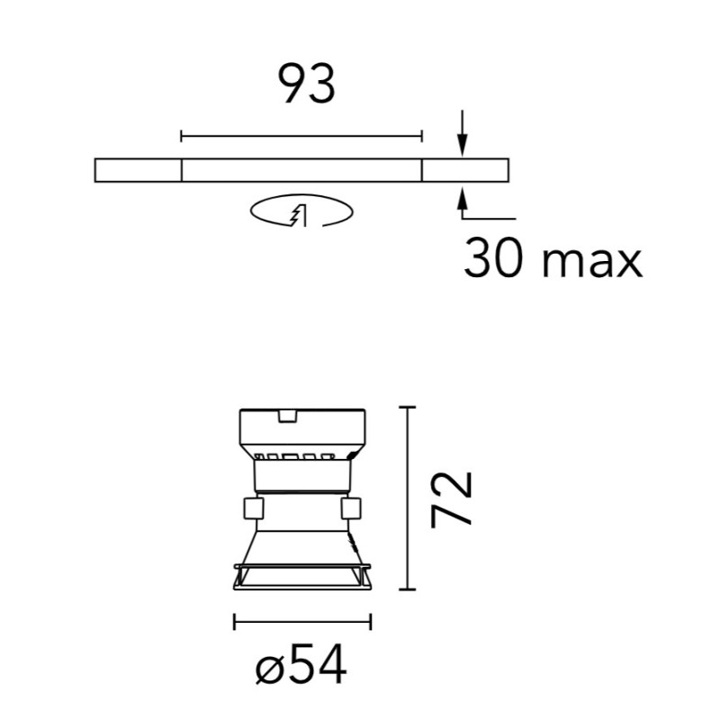 Flos Kap Ø 50 Fixed | Inbouwspot