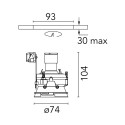 Flos Kap Ø 80 Adjustable PAR16 | Inbouwspot