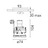Flos Kap Ø 80 Adjustable QR-CBC 51 | Einbauspot