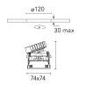Flos Kap 80 Square Adjustable Optic Flood | Recessed spot