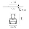 Flos Kap 80 Square Adjustable QR-CBC 51 | Einbauspot