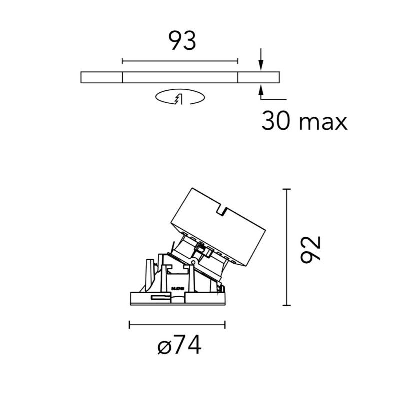 Flos Kap Ø 80 Plus Wall-Washer | Recessed spot