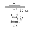 Flos Kap Ø 80 Fixed | Inbouwspot