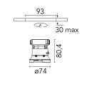 Flos Kap Ø 80 Fixed - Dim-To-Warm | Inbouwspot