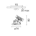 Flos Kap Ø 80 Wall-Washer - Dim-To-Warm | Inbouwspot